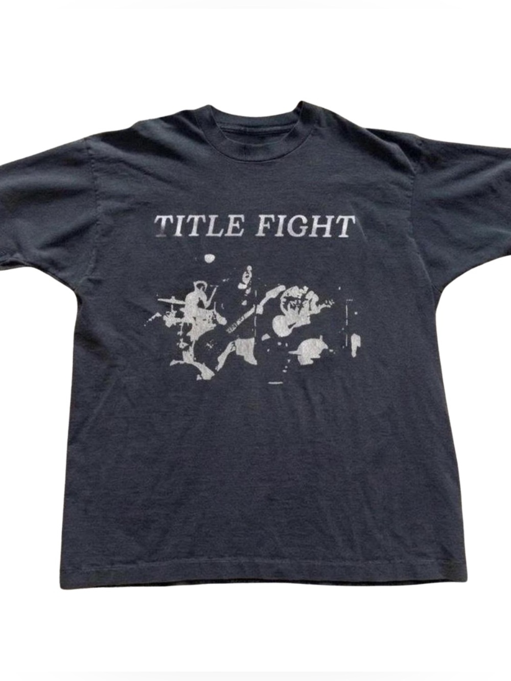 Gildan Black Title Fight Band Tee with White Print
